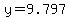 y=9.797