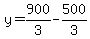 y=900%2F3-500%2F3