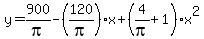 y=900%2Fpi-%28120%2Fpi%29x%2B%284%2Fpi%2B1%29x%5E2