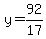y=92%2F17