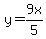 y=9x%2F5