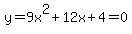 y=9x%5E2%2B12x%2B4=0