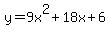 y=9x%5E2%2B18x%2B6