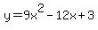 y=9x%5E2-12x%2B3
