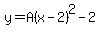 y=A%28x-2%29%5E2-2