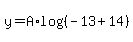 y=A%2Alog%28%28-13%2B14%29%29