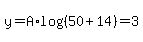 y=A%2Alog%28%2850%2B14%29%29=3