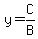 y=C%2FB