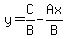y=C%2FB-Ax%2FB