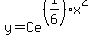 y=Ce%5E%28%281%2F6%29x%5E2%29%29
