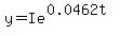 y=Ie%5E%280.0462t%29