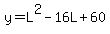 y=L%5E2-16L%2B60