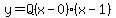 y=Q%28x-0%29%28x-1%29