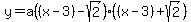 y=a%28%28x-3%29-sqrt%282%29%29%28%28x-3%29%2Bsqrt%282%29%29
