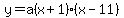 y=a%28x%2B1%29%28x-11%29