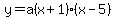 y=a%28x%2B1%29%28x-5%29