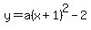 y=a%28x%2B1%29%5E2-2