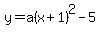 y=a%28x%2B1%29%5E2-5