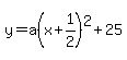 y=a%28x%2B1%2F2%29%5E2%2B25