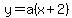 y=a%28x%2B2%29