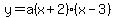 y=a%28x%2B2%29%28x-3%29