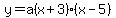 y=a%28x%2B3%29%28x-5%29