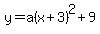 y=a%28x%2B3%29%5E2%2B9