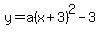 y=a%28x%2B3%29%5E2-3