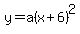 y=a%28x%2B6%29%5E2