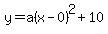 y=a%28x-0%29%5E2%2B10