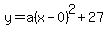 y=a%28x-0%29%5E2%2B27