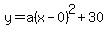 y=a%28x-0%29%5E2%2B30