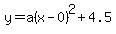 y=a%28x-0%29%5E2%2B4.5