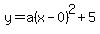 y=a%28x-0%29%5E2%2B5