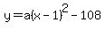 y=a%28x-1%29%5E2-108