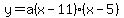 y=a%28x-11%29%28x-5%29