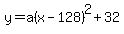 y=a%28x-128%29%5E2%2B32