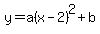 y=a%28x-2%29%5E2%2Bb