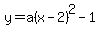 y=a%28x-2%29%5E2-1