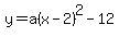 y=a%28x-2%29%5E2-12