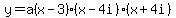 y=a%28x-3%29%28x-4i%29%28x%2B4i%29