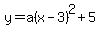 y=a%28x-3%29%5E2%2B5