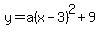 y=a%28x-3%29%5E2%2B9