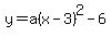 y=a%28x-3%29%5E2-6