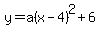 y=a%28x-4%29%5E2%2B6