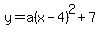 y=a%28x-4%29%5E2%2B7