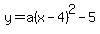 y=a%28x-4%29%5E2-5