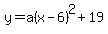 y=a%28x-6%29%5E2%2B19