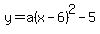 y=a%28x-6%29%5E2+-5