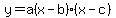 y=a%28x-b%29%28x-c%29
